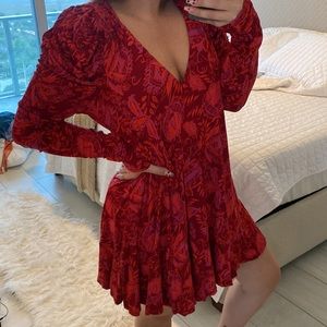 Free People Puff Sleeve Medium Shift Dress